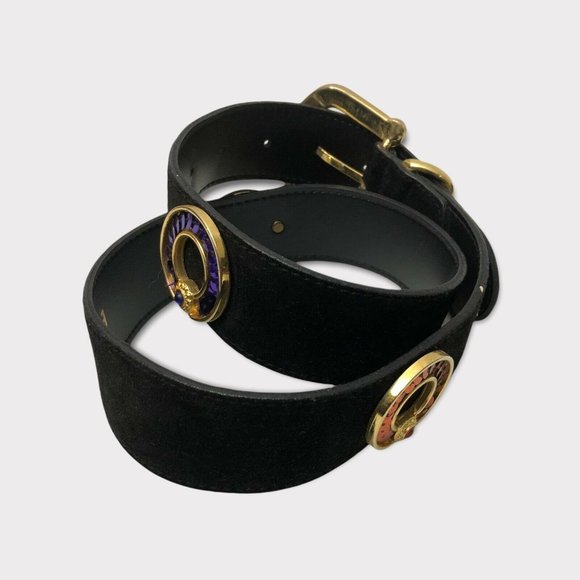 Compagnie Internationale EXPRESS Vintage Suede Belt With Gold and Sequins main image 9